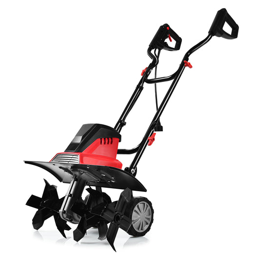 LIVSK Minicultivator Elektrisch - 13,5A Motor - 6 Messen - 43 cm Werkbreedte - 22 cm Werkdiepte - Veilig en Opvouwbaar -