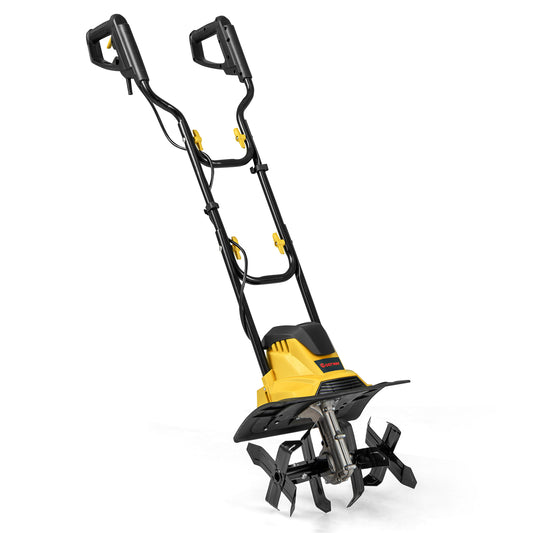 LIVSK Elektrische Grondbewerker 1200W - Werkbreedte 36 cm - Werkdiepte 22 cm - Ergonomisch Handvat - Veiligheidsfunctie - Geel