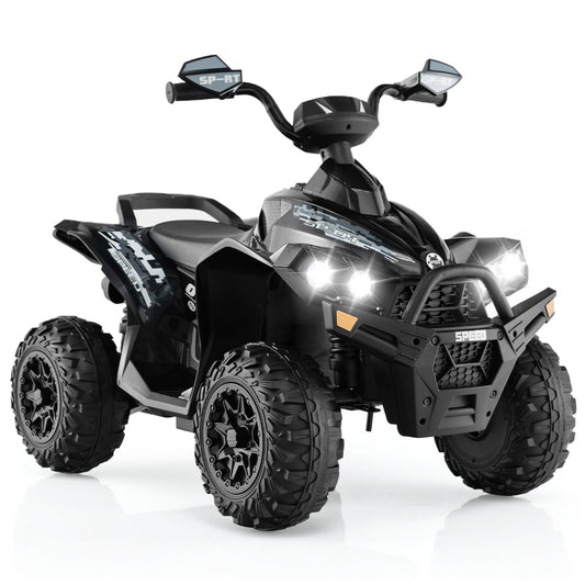 Livsk costway elektrische quad voor kinderen 12 v met muziek claxon en led koplamp kinderquad 22 43 km u voor peuters vanaf 3 jaar