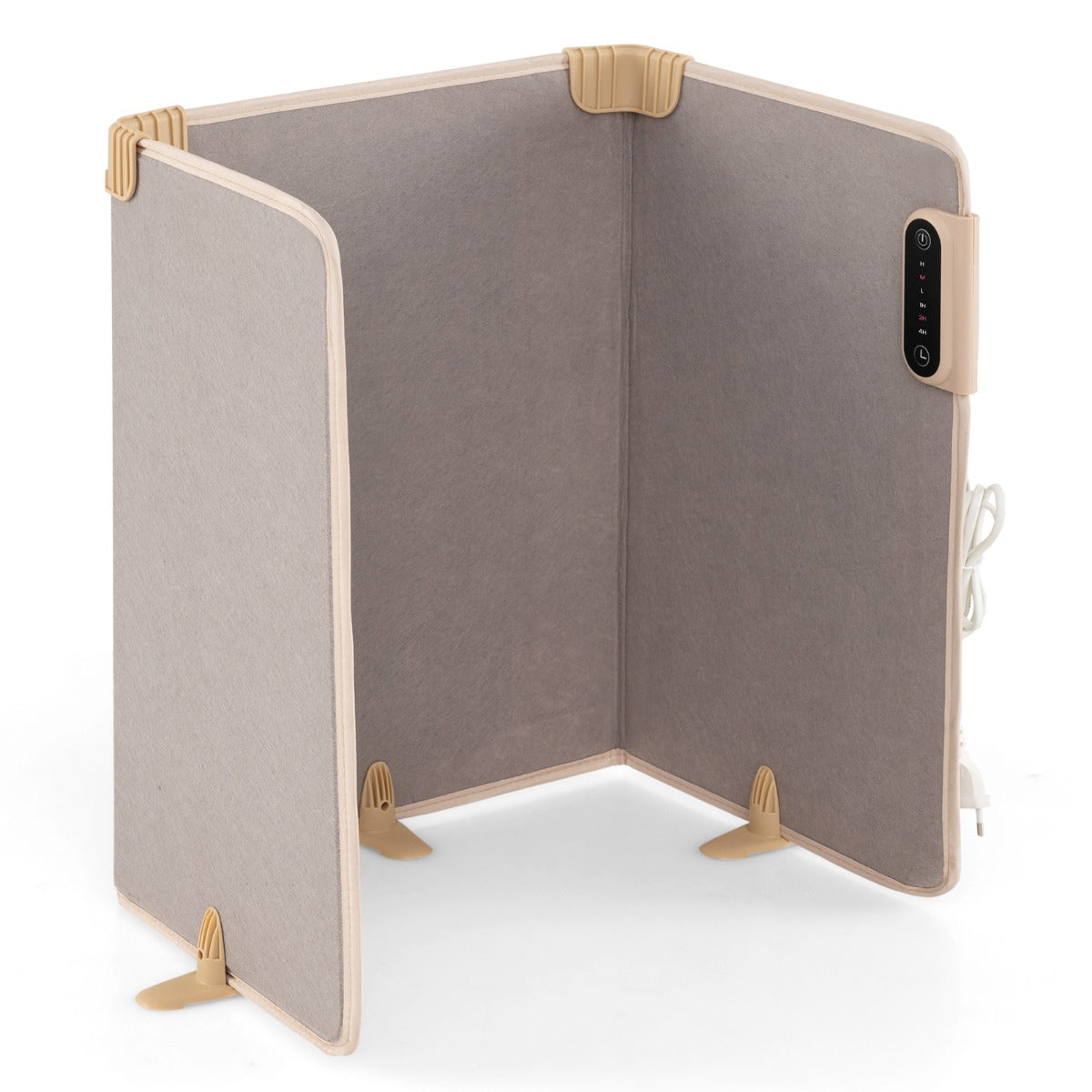Livsk costway elektrische voetverwarming onder het bureau opvouwbare voetverwarming elektrische voetverwarming voor thuis en op kantoor beige