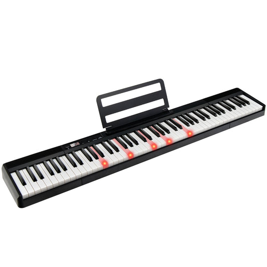 LIVSK Digitale Piano 88 Toetsen - Gewichtsgevoelige Toetsen - MIDI/USB/Bluetooth - Inclusief Sustainpedaal - Zwart/Wit