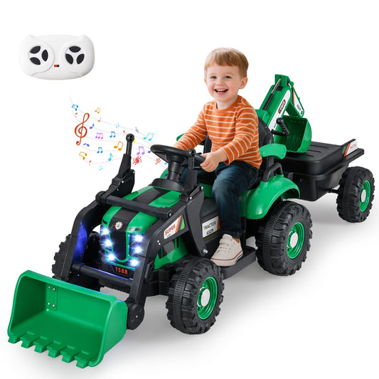 LIVSK 4 - in - 1 Rijdende Tractor met Afstandsbediening - Tractor, Graafmachine, Bulldozer - Veiligheidsgordel - Voor Kinderen 3