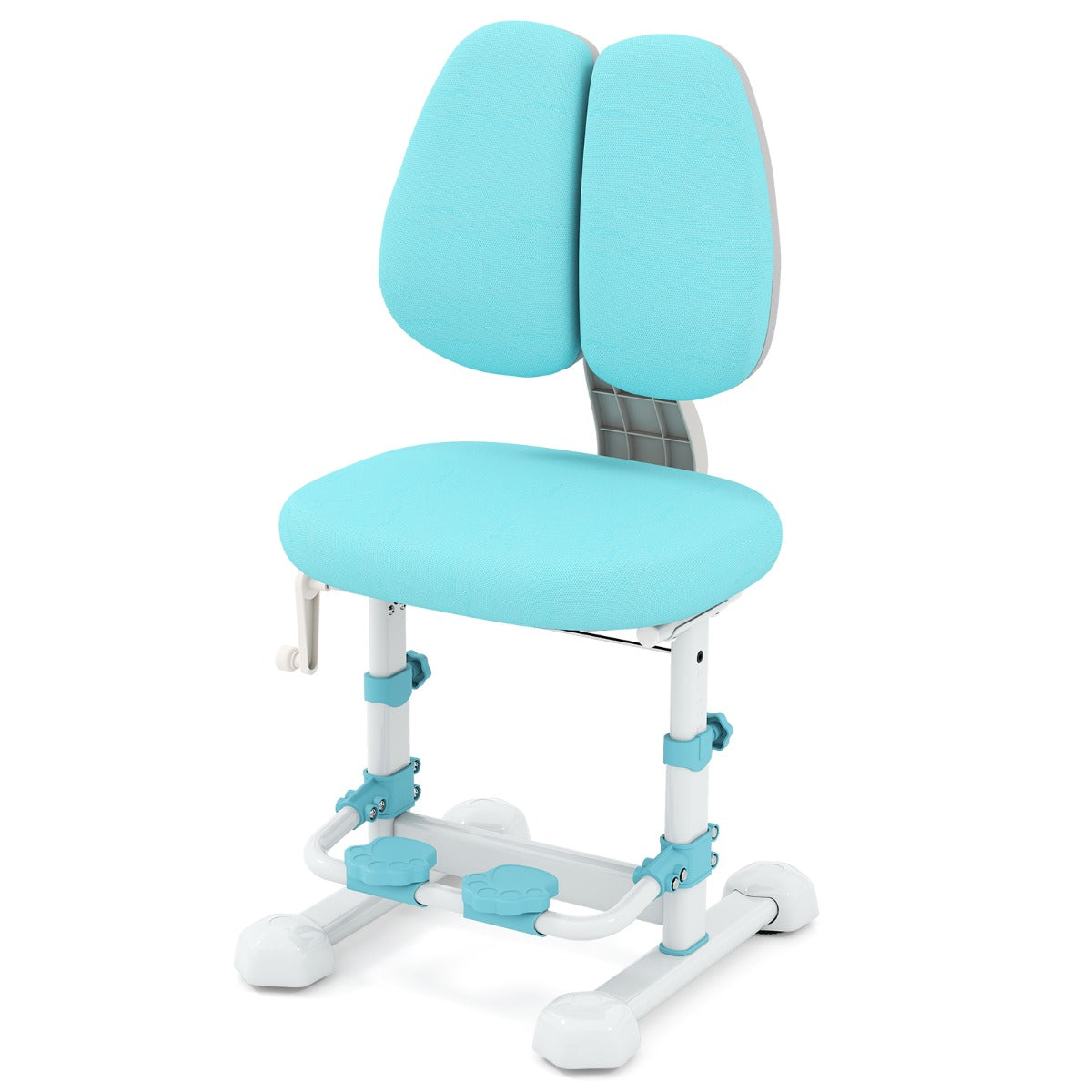 LIVSK Ergonomische Kinderstoel - Verstelbare Rugleuning, Zithoogte en Voetensteun - Antislip Basis - Voor Kinderen tot 100 kg