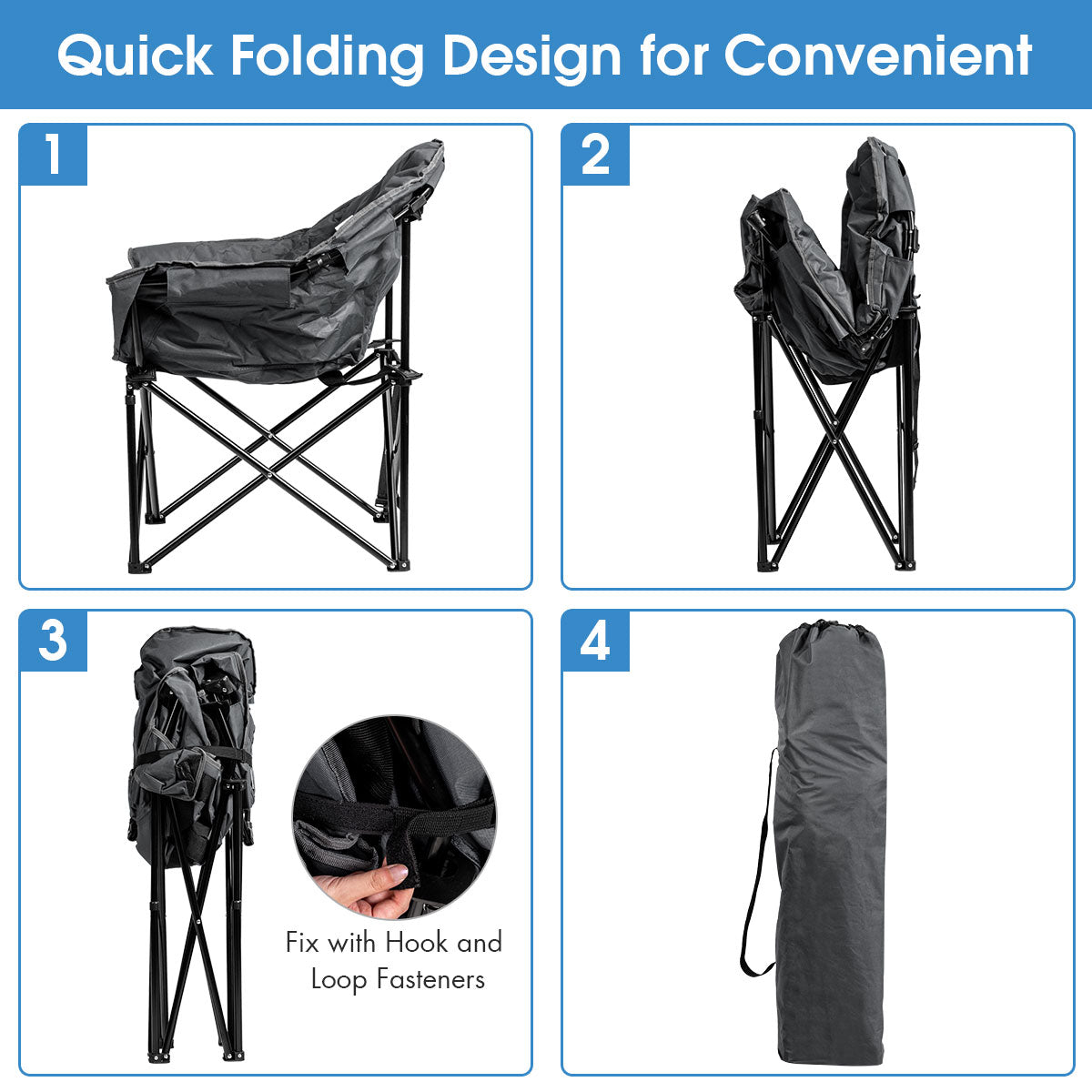 LIVSK Opvouwbare Campingstoel met Bekerhouder - Ademend Oxford - Stabiel IJzeren Frame - Draagkracht tot 135 kg - Bruin