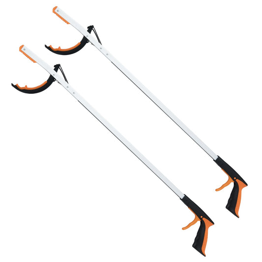 Livsk costway extra lange grijptang van 88 cm tuingrijper afvalverzamelaarstang lichte aluminium klauw 2 stuks 2