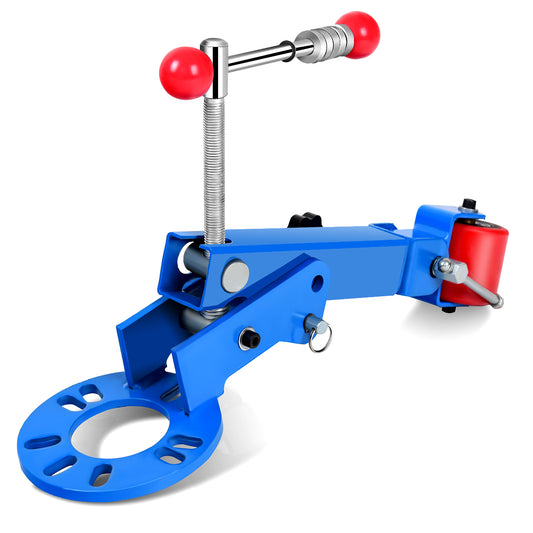 Livsk costway fenderroller met 180 en 229 36cm verstelbare arm voor auto onderhoud blauw