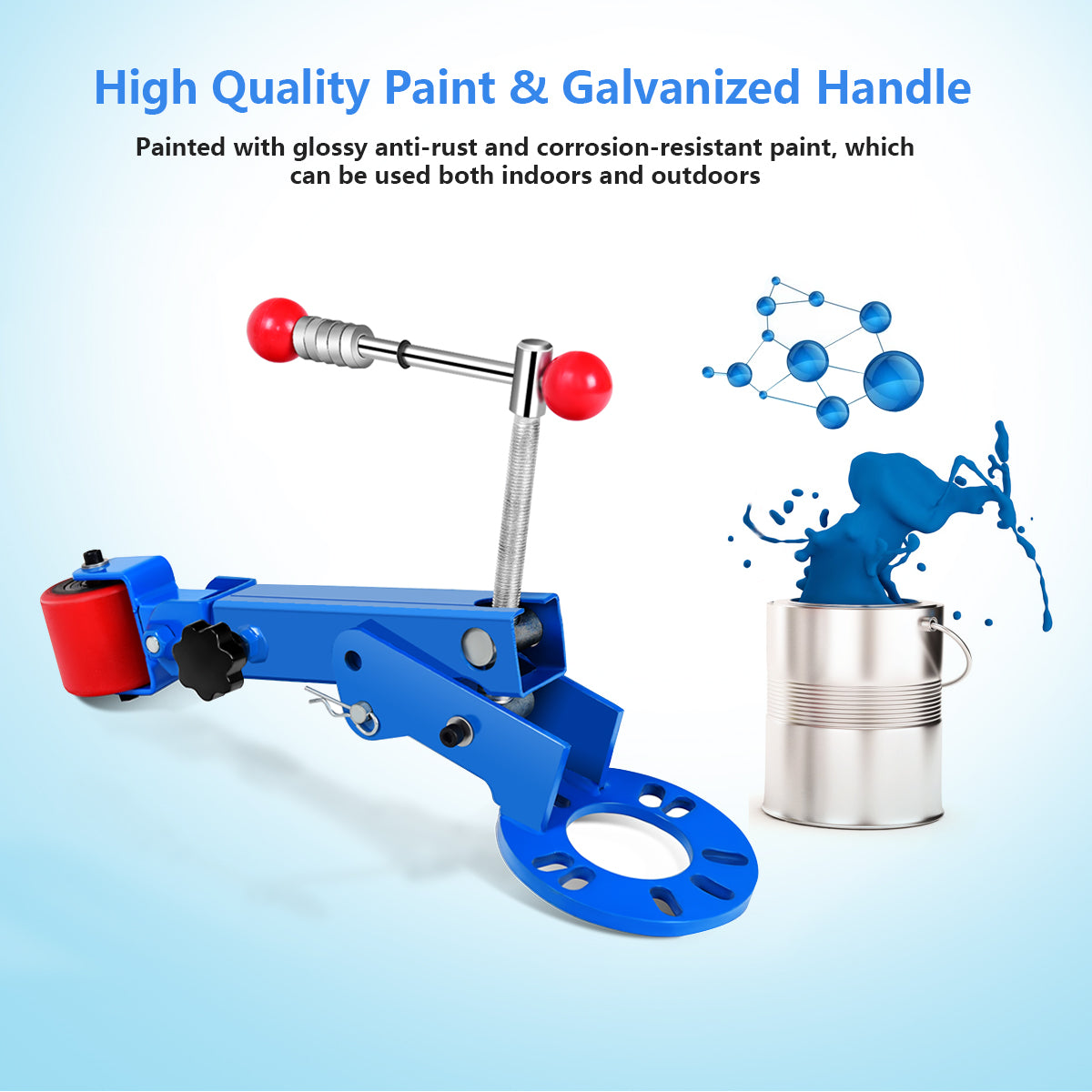 Livsk costway fenderroller met 180 en 229 36cm verstelbare arm voor auto onderhoud blauw 3
