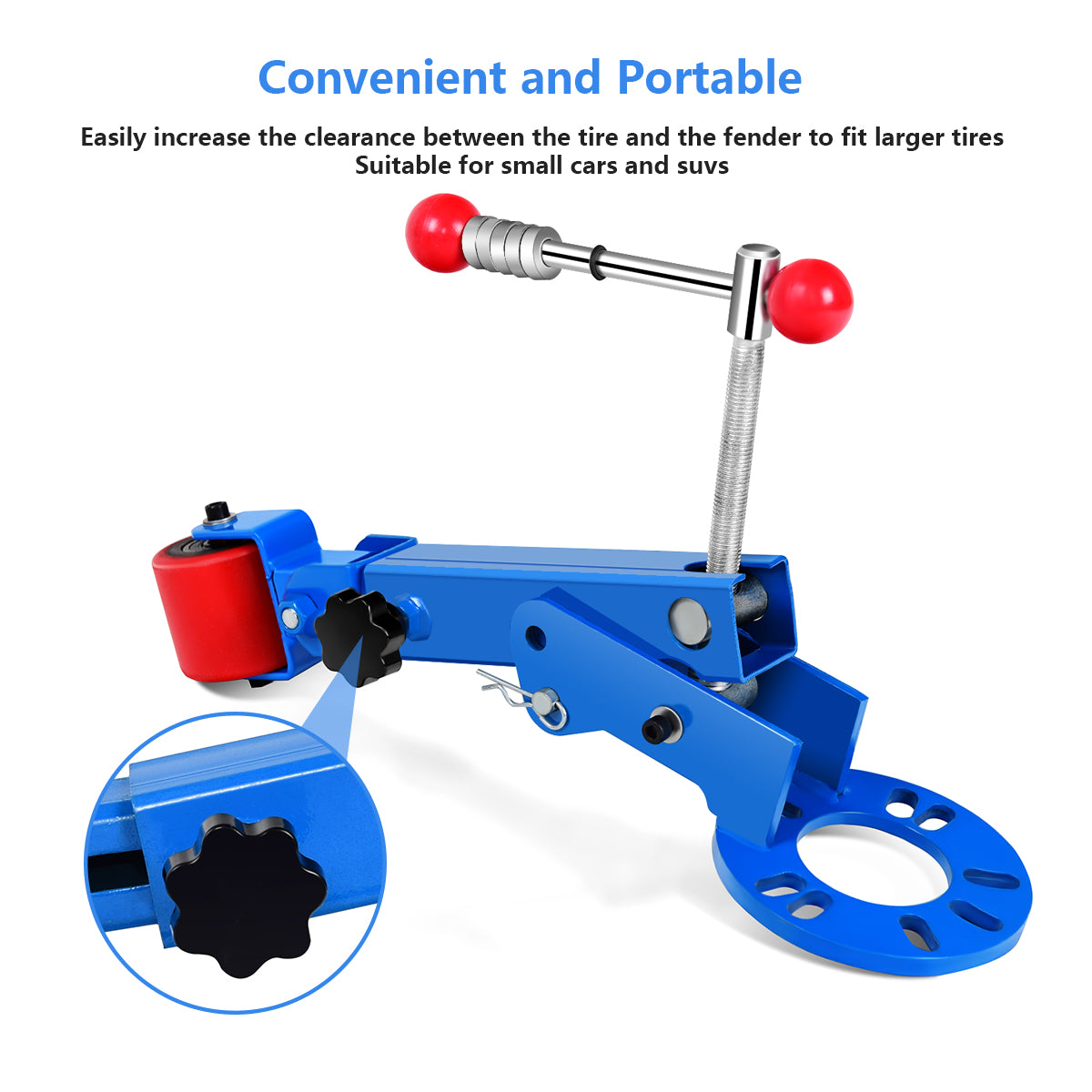 Livsk costway fenderroller met 180 en 229 36cm verstelbare arm voor auto onderhoud blauw 6