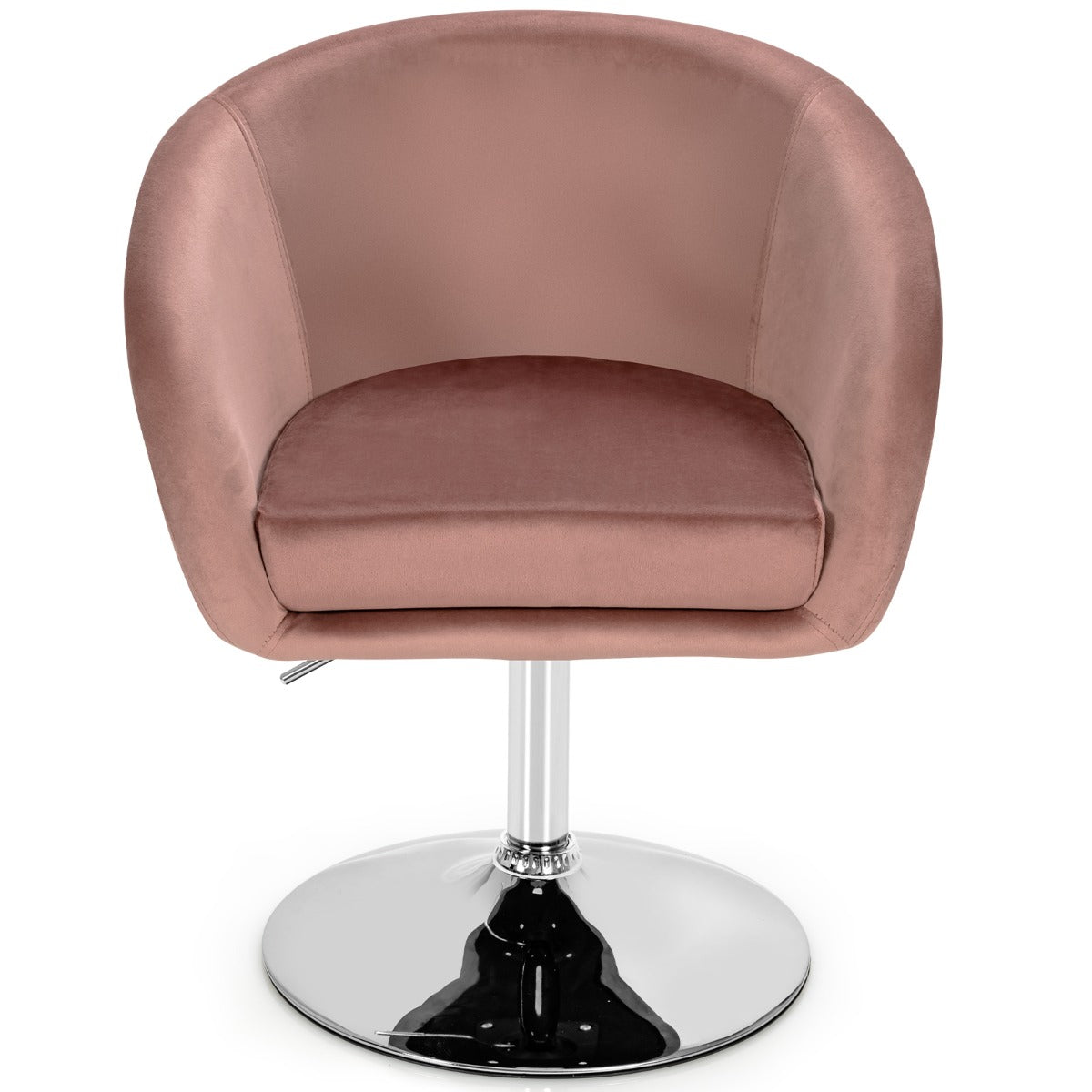 LIVSK Verstelbare Fluwelen Barkruk - Hoogte 72-86 cm - 360 Graden Draaibaar - Ergonomisch Design - Tot 120 kg - Roze