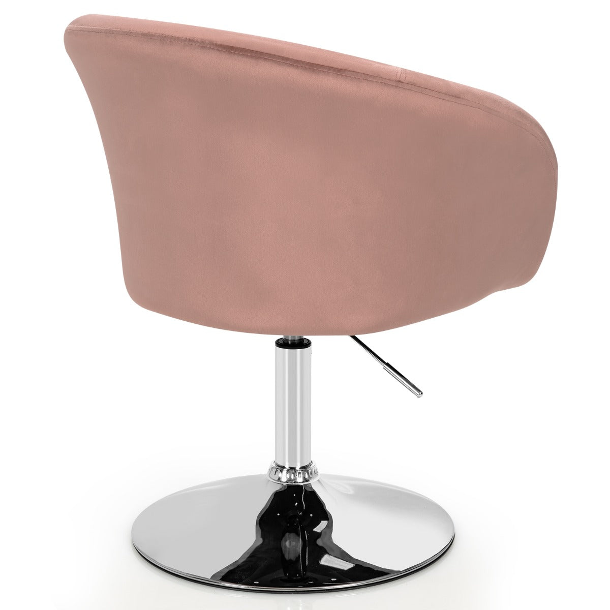 LIVSK Verstelbare Fluwelen Barkruk - Hoogte 72-86 cm - 360 Graden Draaibaar - Ergonomisch Design - Tot 120 kg - Roze
