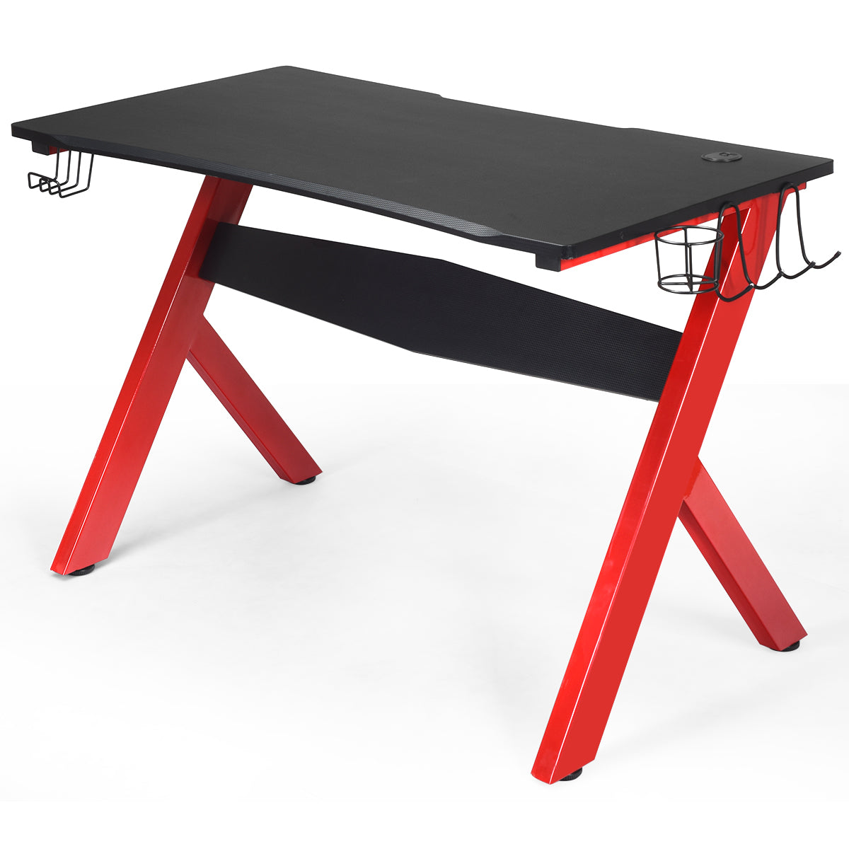 LIVSK Gamingbureau - Ruim Bureaublad - Hoofdtelefoonhouder - Bekerhouder - Tot 100 kg - 115 x 60 x 76 cm - Zoals afgebeeld