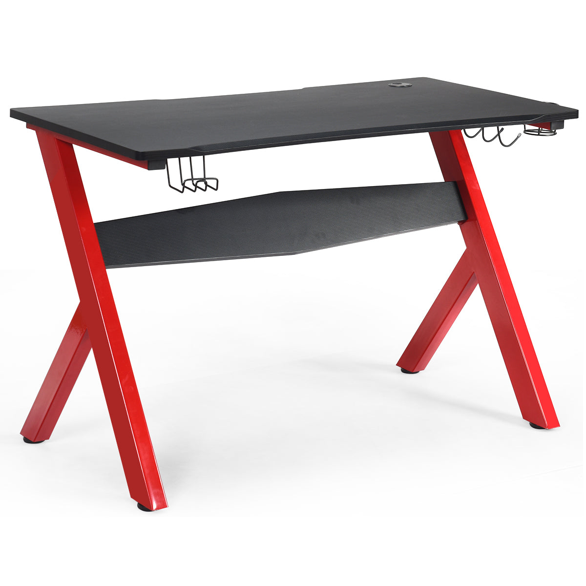 LIVSK Gamingbureau - Ruim Bureaublad - Hoofdtelefoonhouder - Bekerhouder - Tot 100 kg - 115 x 60 x 76 cm - Zoals afgebeeld