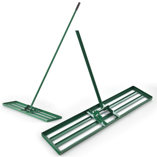 LIVSK Ergonomische Gazonhark 91 x 25 cm - Duurzaam Metaal - Eenvoudige Montage - Comfortabele 170 cm Steel - Groen