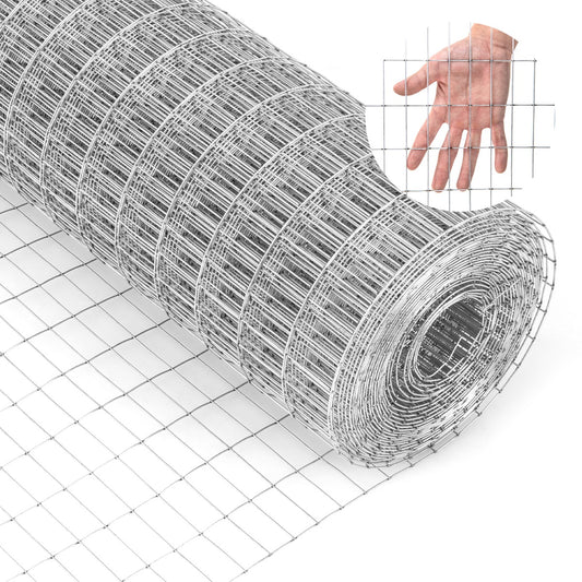LIVSK Gegalvaniseerd Kippengaas - 15 x 0,6 m - Duurzaam en Roestbestendig - Flexibel en Lichtgewicht - Zilver