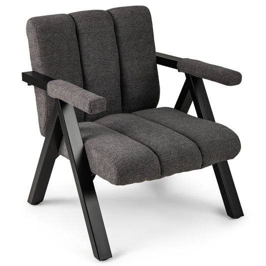 LIVSK Zitzakstoel en Poef-Set - Ergonomisch en Comfortabel - Stabiel Metaal - Tot 150 kg - Modern Design - Grijs