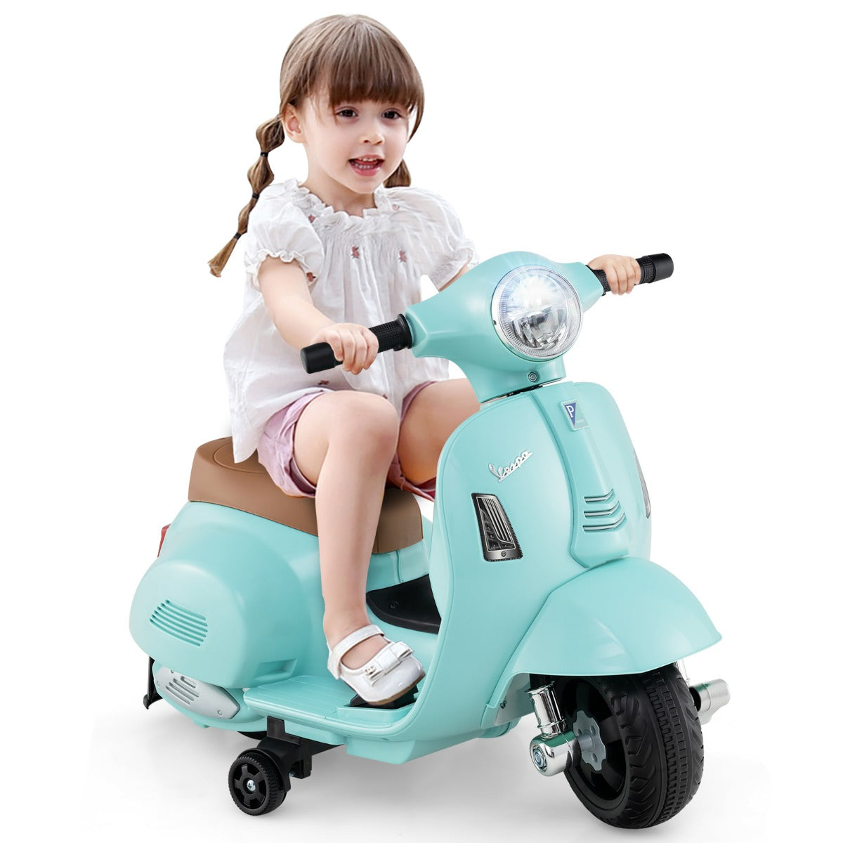 LIVSK Elektrische Kindermotorfiets - 30W Motor - LED-koplamp - Antikantelfunctie - Voor 18-36 maanden - Groen