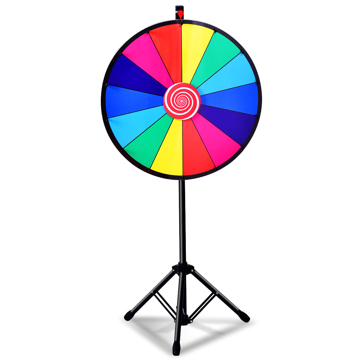 LIVSK Rad van Fortuin 60 cm - Kleurrijk Design - Voor Promoties en Kinderfeestjes - Eenvoudige Montage - Hoogte Verstelbaar -