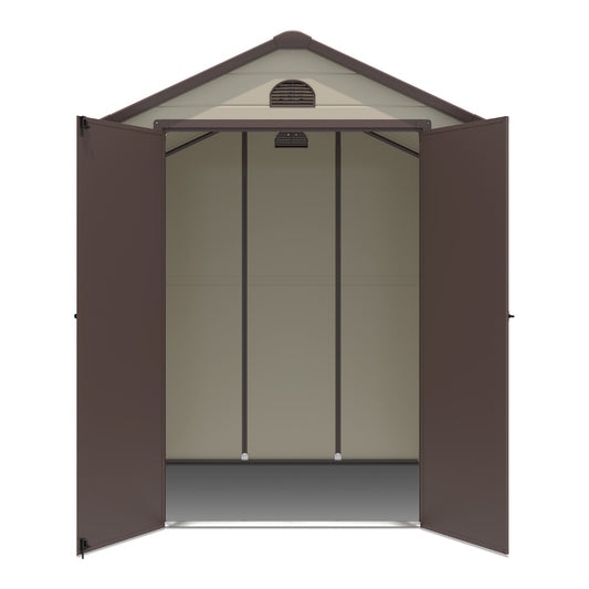 LIVSK Gereedschapsschuur - Ruim Interieur 192,5 x 191 x 227 cm - Weerbestendig - Ventilatie - Voor Fietsen en Tuingereedschap -