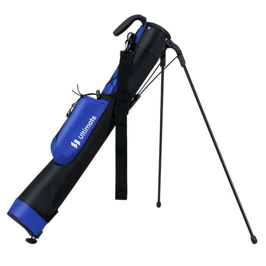 LIVSK Golfstandtas - Lichtgewicht 0,9 kg - 2 Vakken - Verstelbare Schouderriem - Efficiënte Cluborganisatie - Blauw