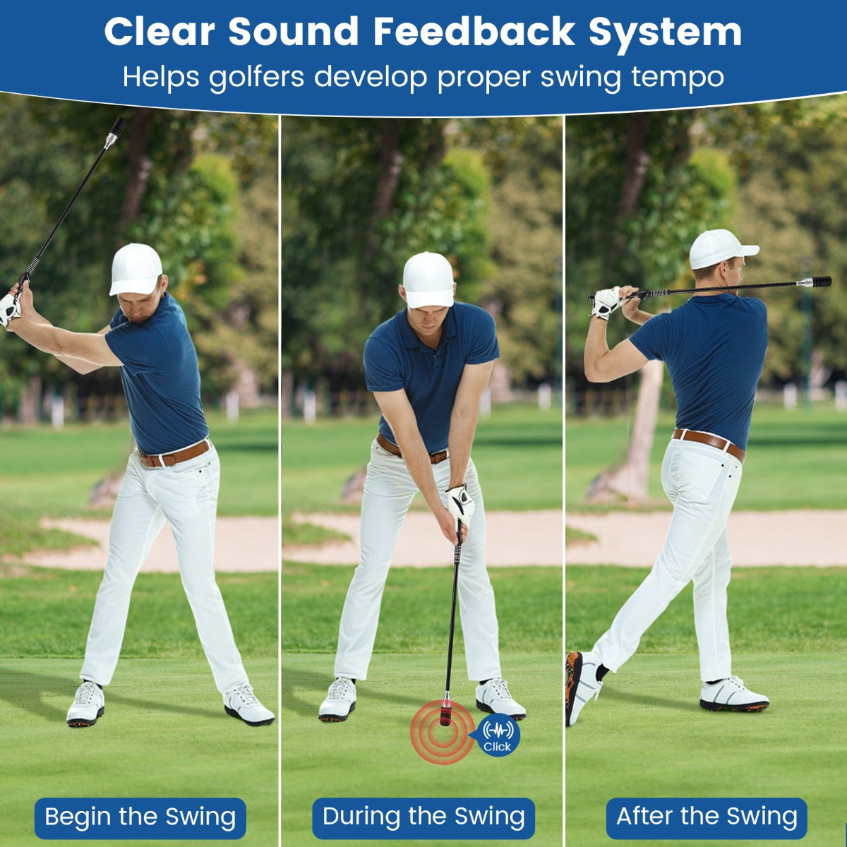 Livsk costway golf swing trainer met antisliphandgreep verzwaard golf warming up trainingsapparaat voor mannen en vrouwen zwart 6