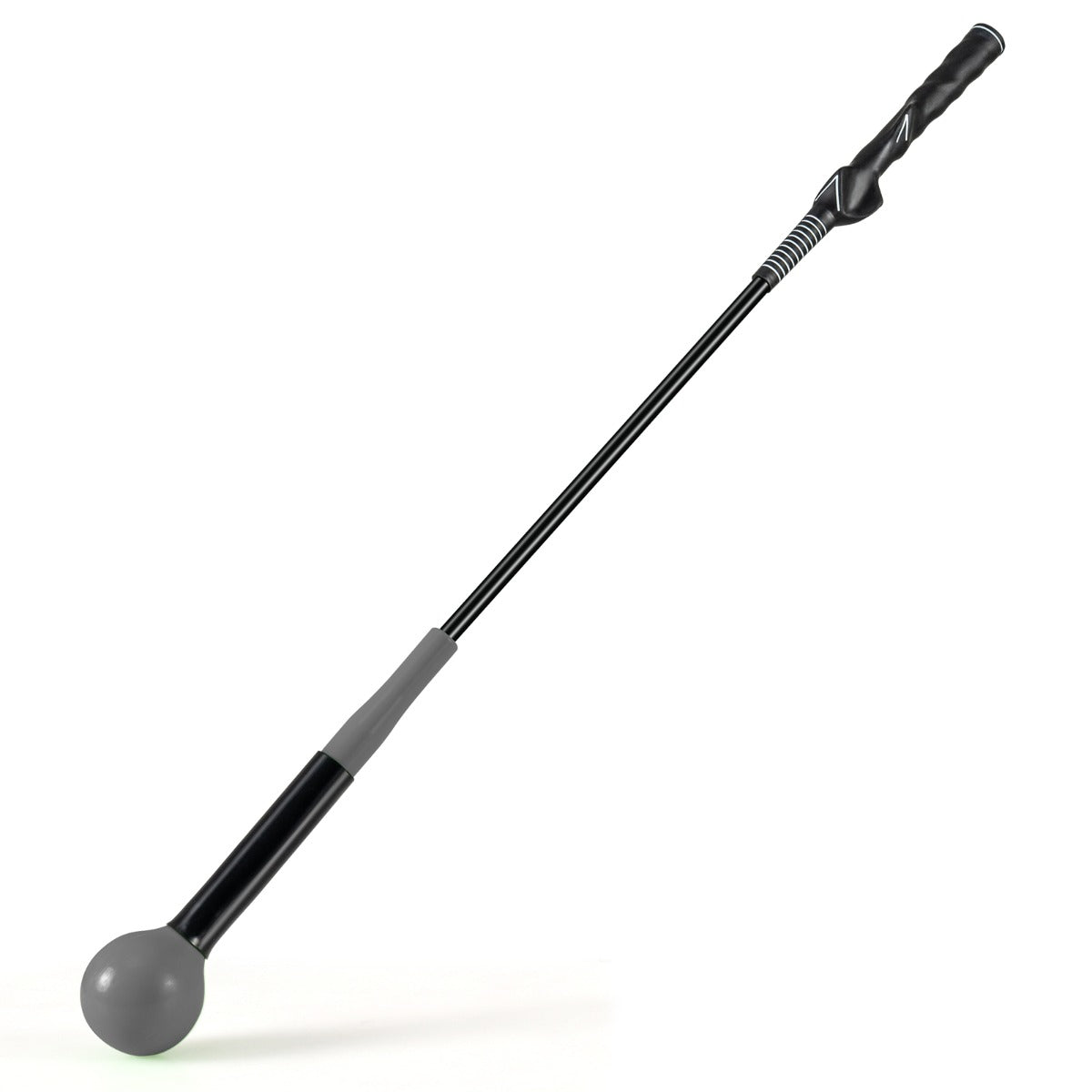 Livsk costway golfswingtrainer hulp 80 cm golftrainingshulp met verzwaarde kop voor grip grijs 2