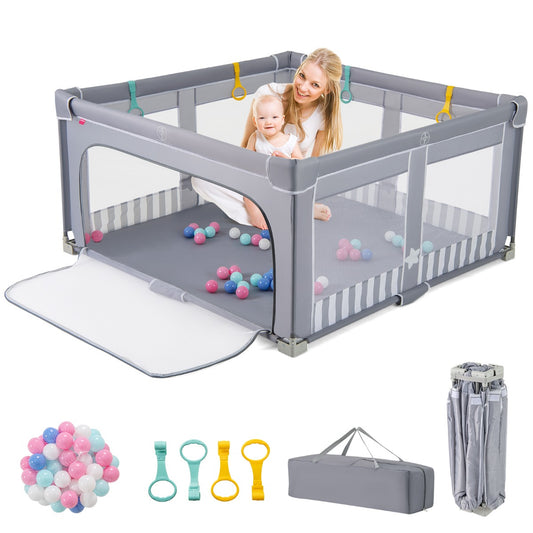 Livsk costway grote babybox 127 x 127 cm bpa vrije opvouwbare veiligheidsbox