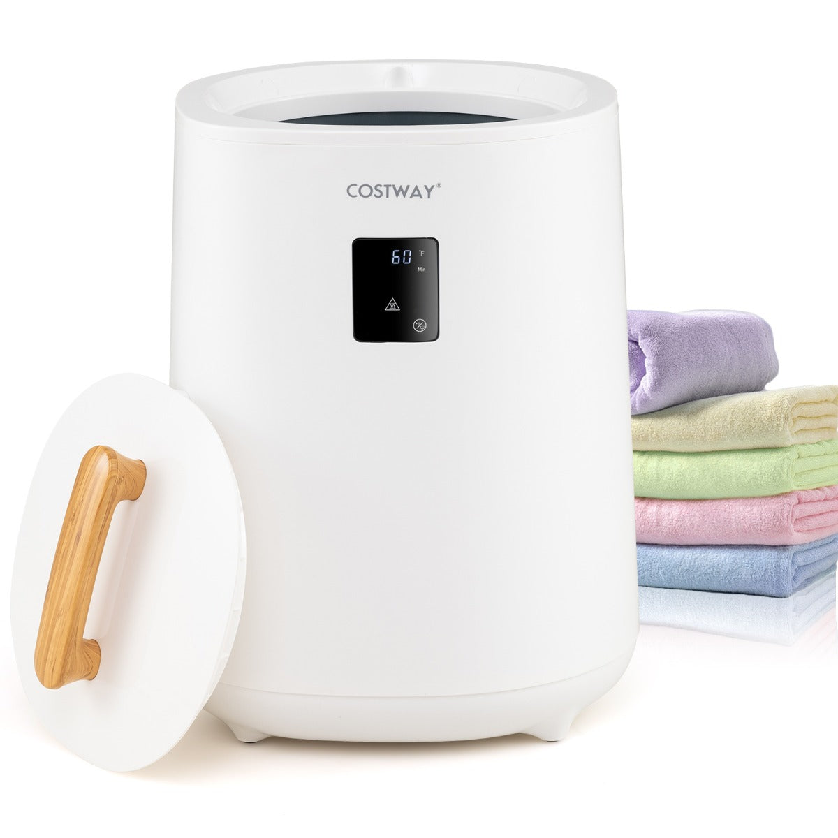 Livsk costway handdoekverwarmer 18 liter dekenverwarmer draagbare elektrische verwarmingsemmer