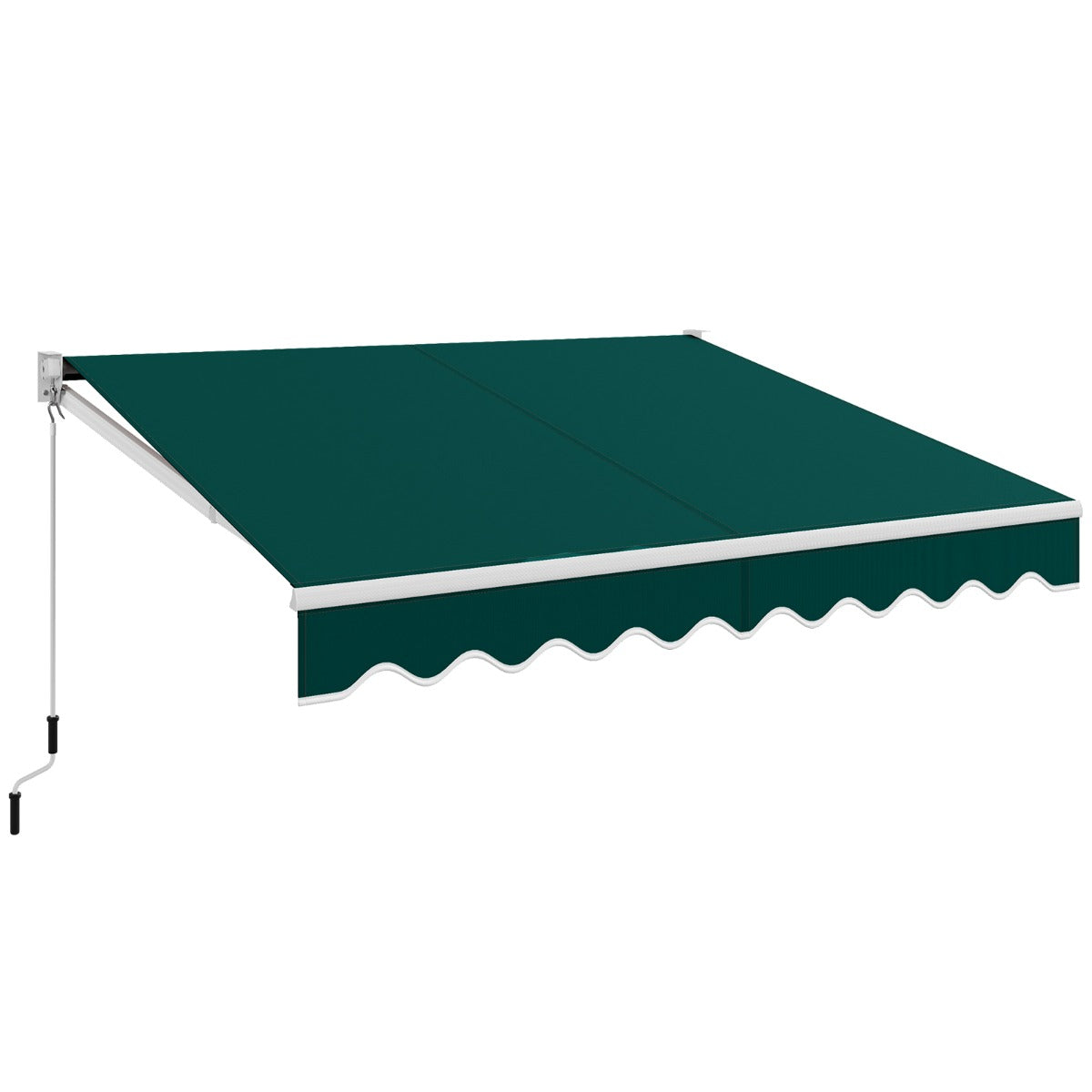 LIVSK Uitschuifbare Luifel - Verstelbare Hoek 40°-100° - Duurzaam Aluminium en Polyester - Eenvoudig te Installeren - 295 x 250