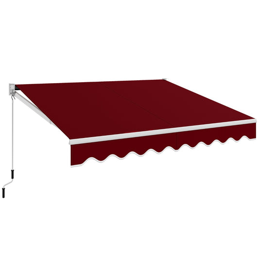 LIVSK Uitschuifbaar Zonnescherm - Verstelbare Hoek 40°-100° - Lichtgewicht Aluminium - Eenvoudig te Installeren - 295 x 250 cm -