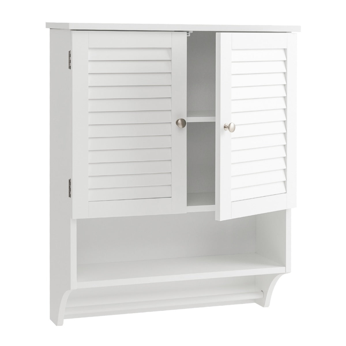 LIVSK Wandkast Badkamer - Verstelbare Plank - Waterbestendig MDF - Ruimtebesparend - 58 x 22 x 75 cm - Wit