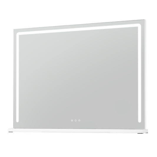 Livsk costway hollywood spiegel met verlichting verlichte make upspiegel 3 lichtkleuren