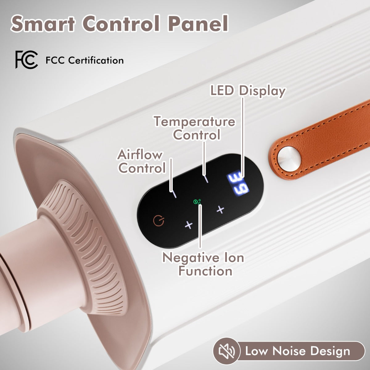LIVSK Huisdierföhn - Instelbare Temperatuur en Luchtsnelheid - LED-scherm - Negatieve Ionen - 1700 W - Wit