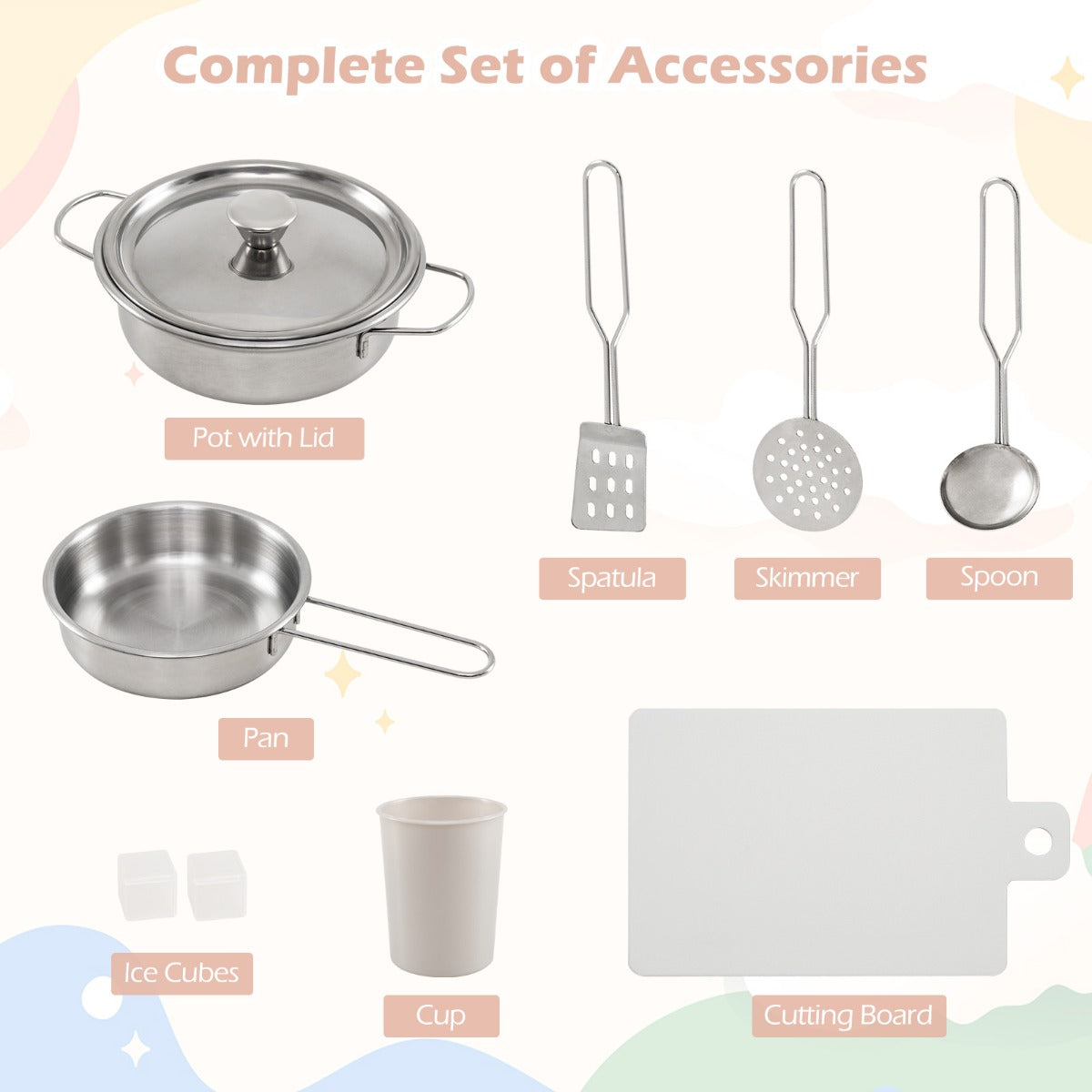 LIVSK Houten Hoek Speelkeuken Set - Ruimtebesparend - Interactieve Lichten en Geluiden - Inclusief Accessoires - Wit