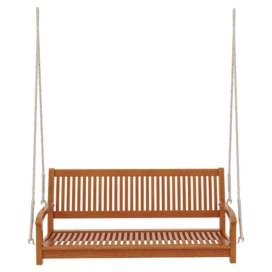 LIVSK Houten Schommelbank - Voor 2 Personen - Ergonomisch Design - Draagvermogen 360 kg - Eenvoudige Montage - Natuurlijk hout