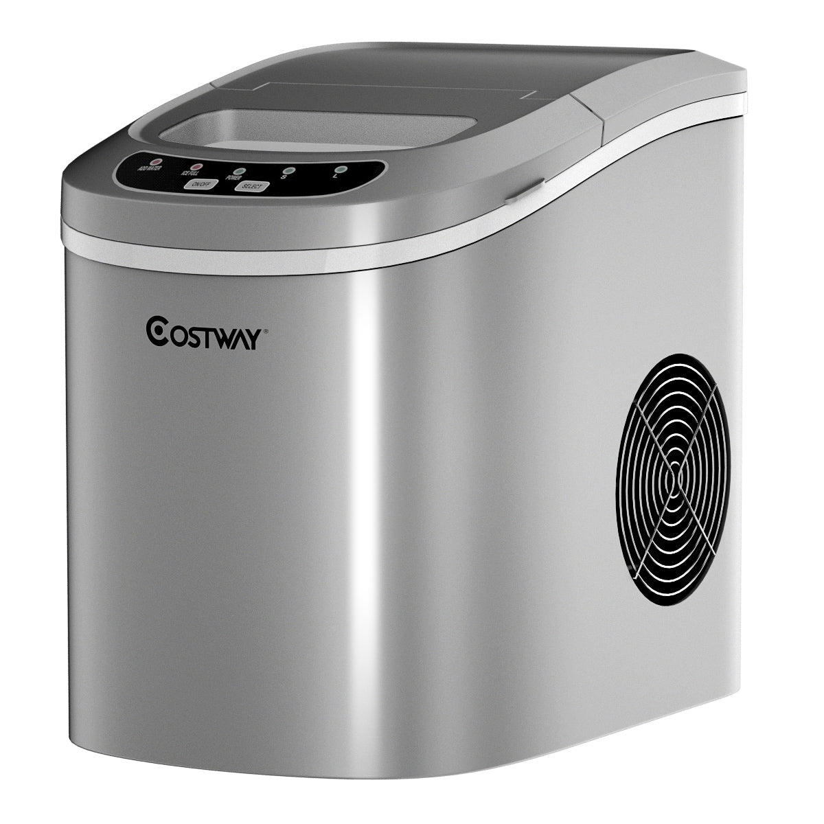 LIVSK IJsblokjesmachine - 9 Kogelblokjes in 6-13 min - Dagcapaciteit 12 kg - Compact en Stil - Transparant Venster - Zilver