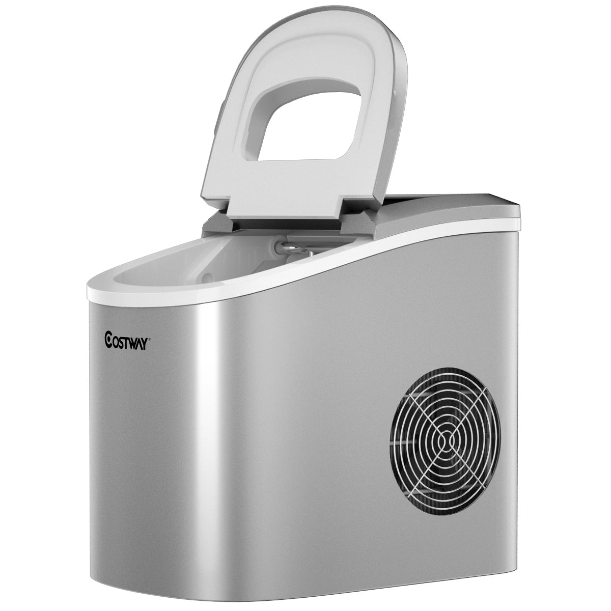 LIVSK IJsblokjesmachine - 9 Kogelblokjes in 6-13 min - Dagcapaciteit 12 kg - Compact en Stil - Transparant Venster - Zilver