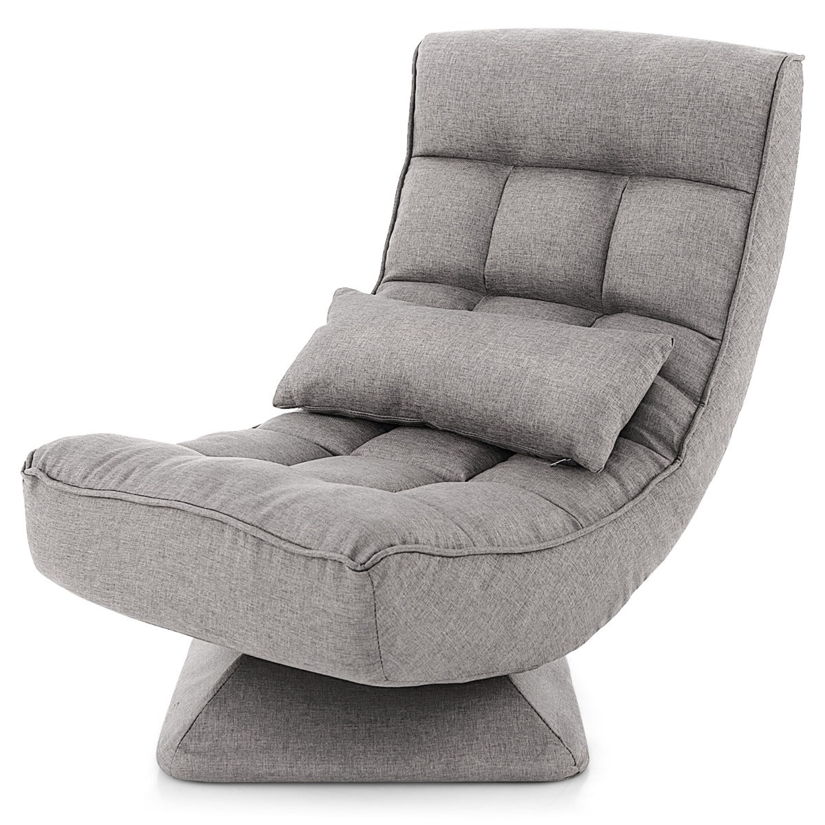 LIVSK Draaistoel met Lendenkussen - 360° Draaivoet - Verstelbare Rugleuning - Ergonomisch Ontwerp - Tot 110 kg - Zwart
