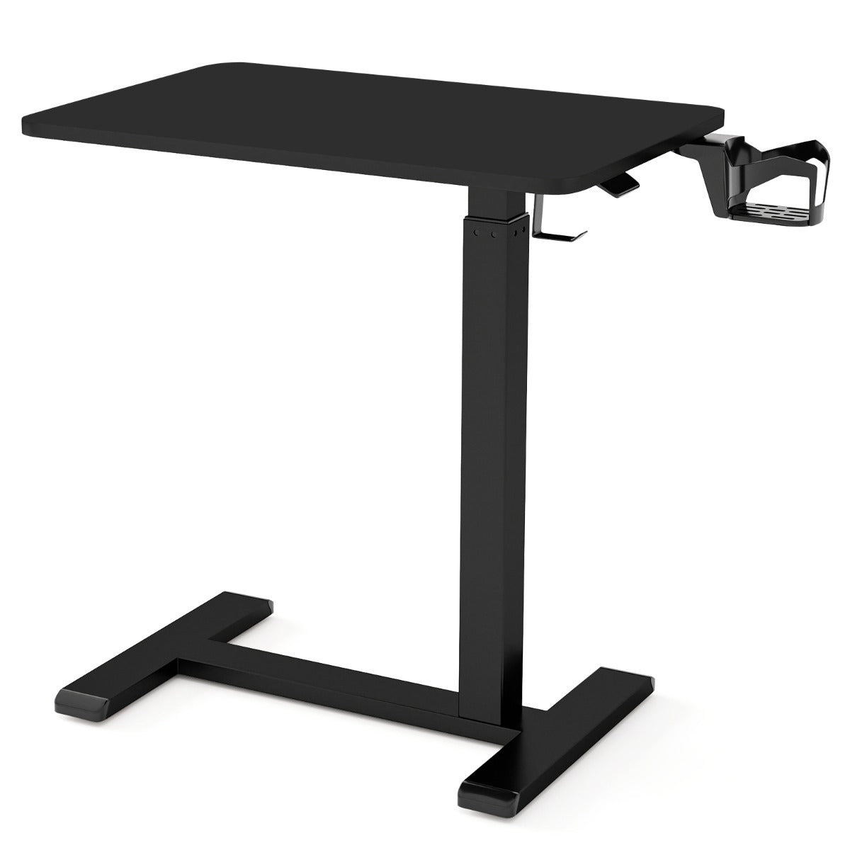 LIVSK In hoogte verstelbare bijzettafel - Draaibare bekerhouder - Multifunctionele haken - Tot 40 kg - 60 x 40 x 65,5 cm -