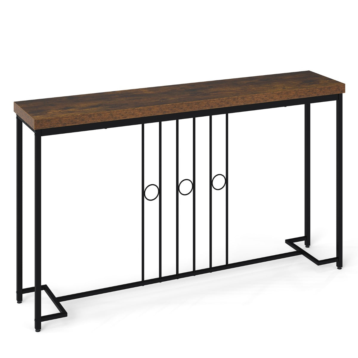 Livsk costway industriele console tafel 140 cm smalle gang console tafel 1 1