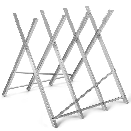 LIVSK Schraag met Gekartelde Zaagtanden - Opvouwbaar en Draagbaar - 100 kg Capaciteit - Stevige Stalen Constructie - 82 x 82 x 80