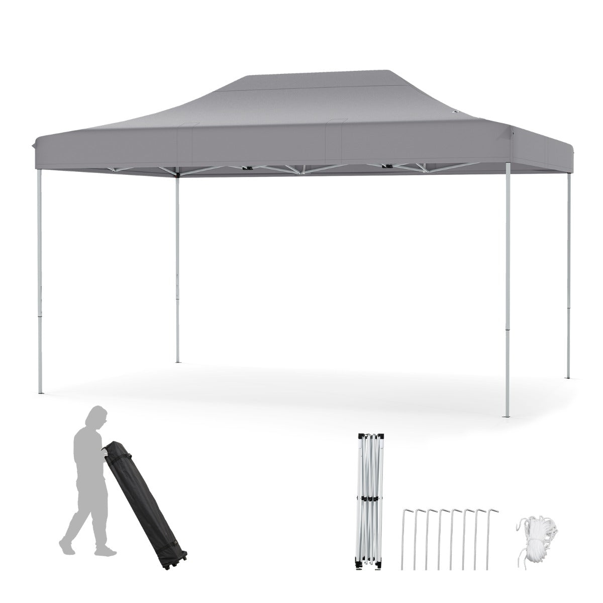 LIVSK Instant Pop-Up Partytent - Waterbestendig - Verstelbare Hoogte - Eenvoudig Op te Zet - Ruimte voor Grote Groepen -