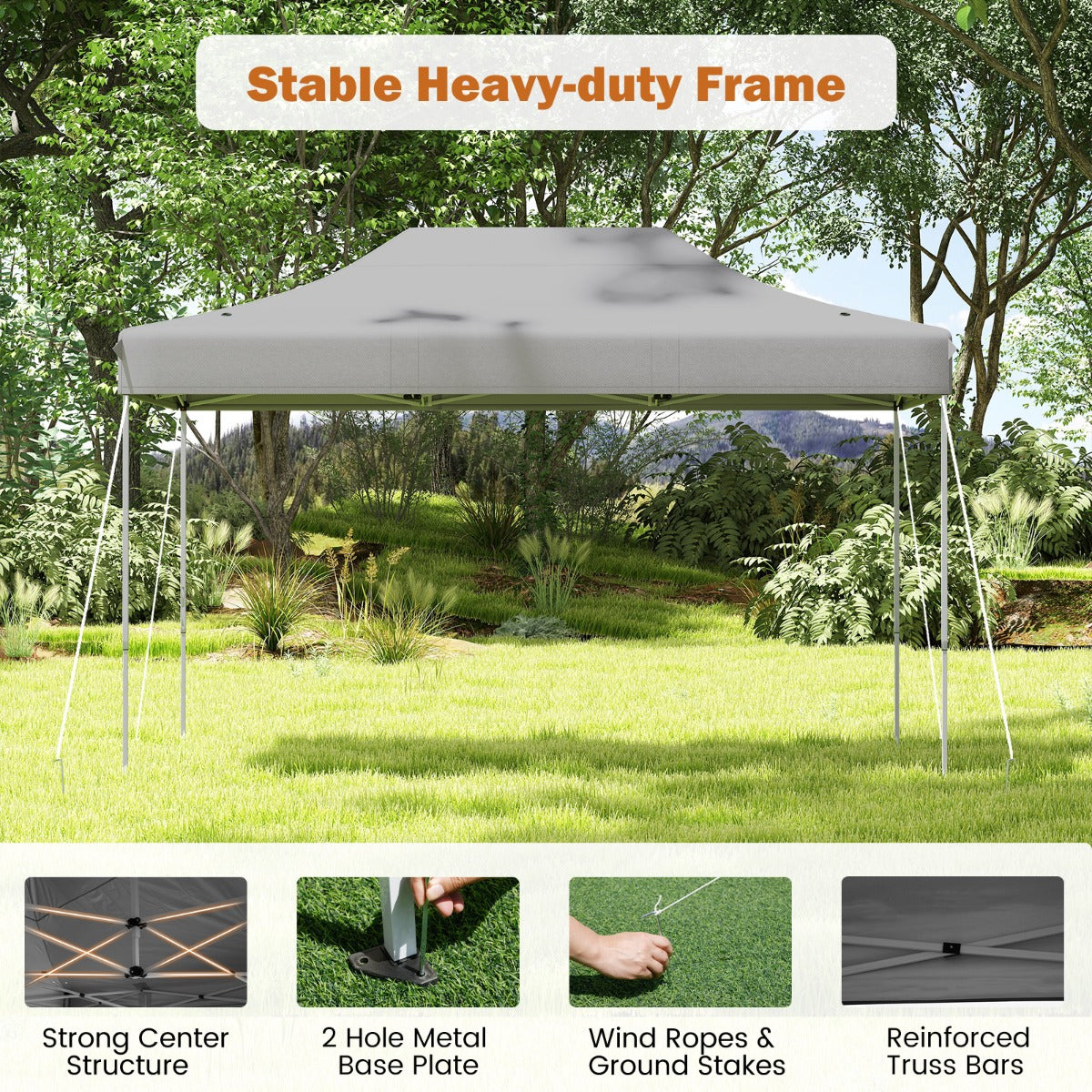 LIVSK Instant Pop-Up Partytent - Waterbestendig - Verstelbare Hoogte - Eenvoudig Op te Zet - Ruimte voor Grote Groepen -