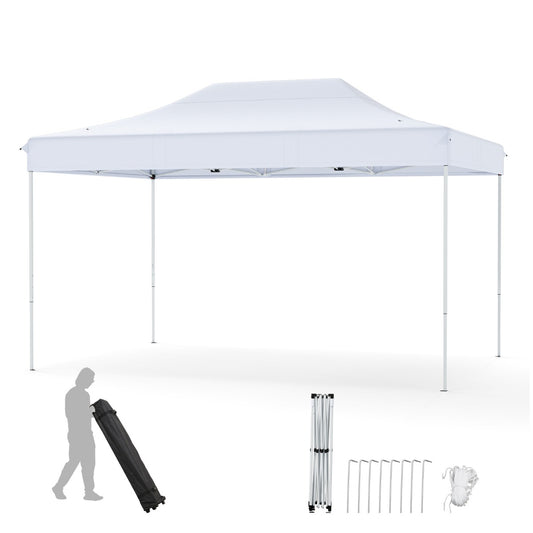 LIVSK Pop-Up Gazebo - Waterdicht en Scheurbestendig - 300 x 445 cm - 3 Hoogteopties - Stevige Constructie - Marineblauw