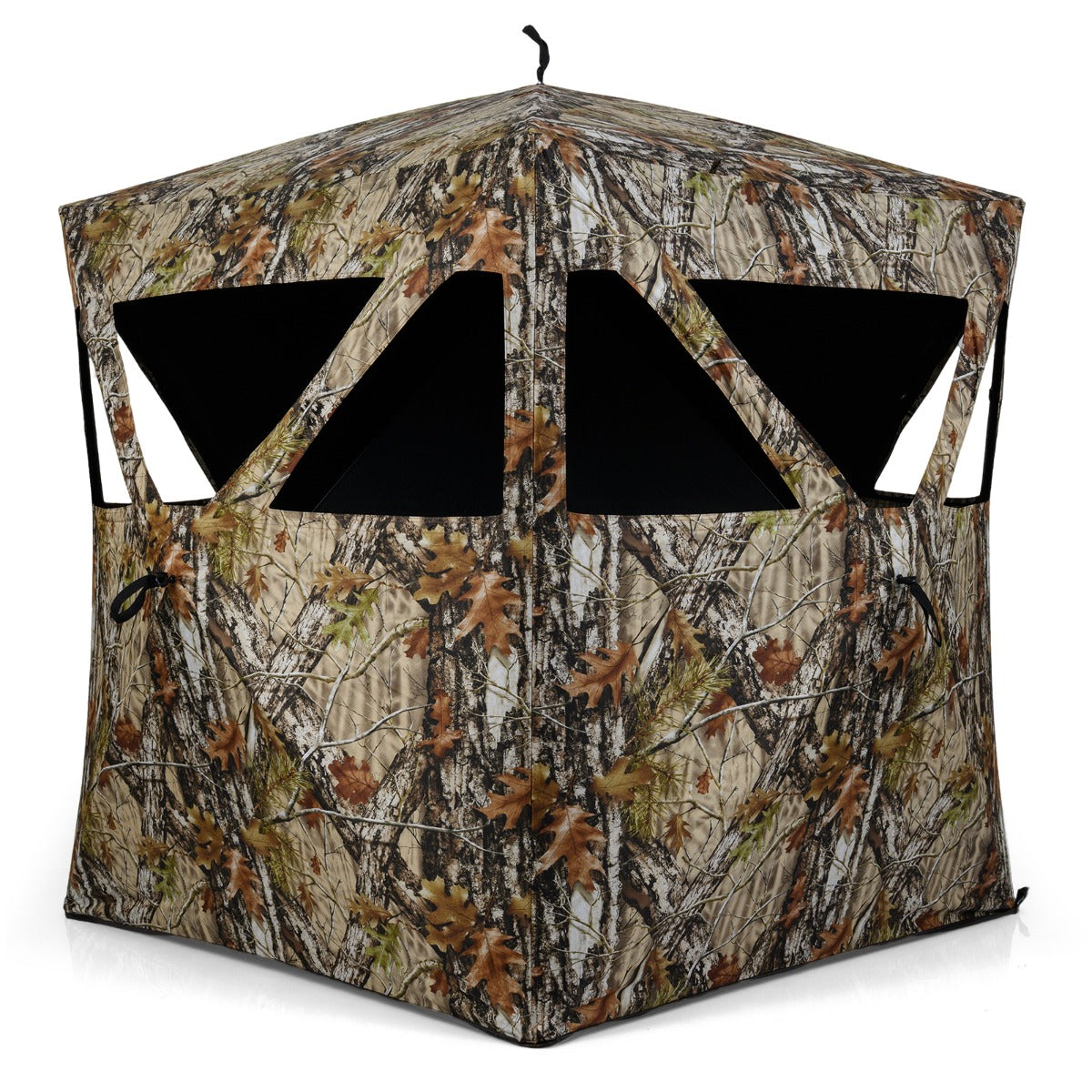 Livsk costway jachtverbergplaats tweepersoons grondtent draagbare pop up camouflage schuilplaats 140 x 140 x 170 cm