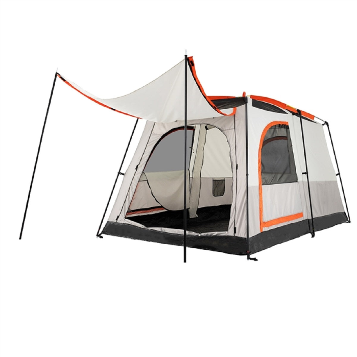 LIVSK Kampeertent 6 Personen - 2 Kamers met Scheidingswand - Waterdicht en Ventilerend - Eenvoudige Installatie - 323 x 211 x 189