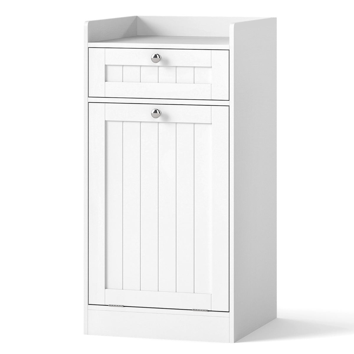 Livsk costway kantelbare waskast vrijstaande badkamerkast met plank lade en afneembare waszak moderne badkamerkast met handgrepen 1 lade 1 1