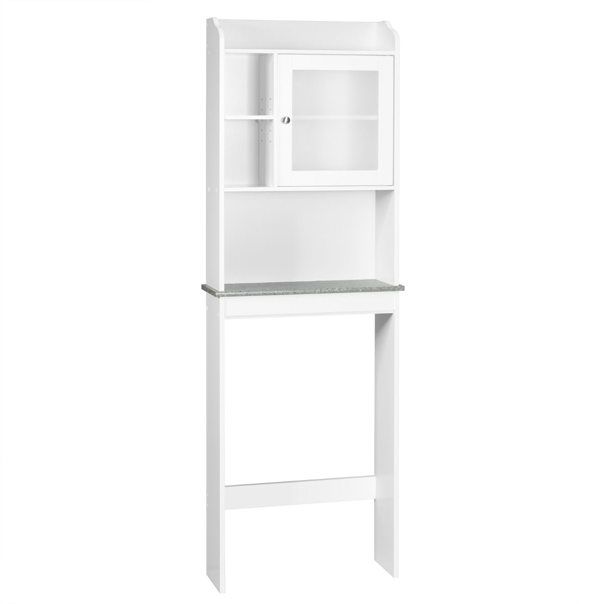 LIVSK Badkamerkast met Verstelbare Planken - Ruimtebesparend en Duurzaam - Ideaal voor Badkamer of Balkon - 59 x 19 x 173 cm - Wit