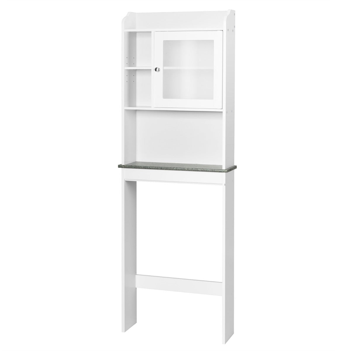 LIVSK Badkamerkast met Verstelbare Planken - Ruimtebesparend en Duurzaam - Ideaal voor Badkamer of Balkon - 59 x 19 x 173 cm - Wit