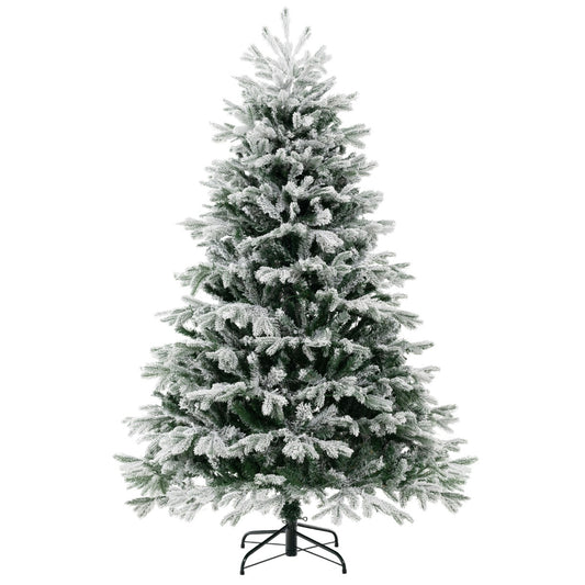 Livsk costway kerstboom 180 cm en verlichte kerstsoldaat met 100 ledlampjes kerstboom met warme ledlampjes en kerstsoldaat 185 cm