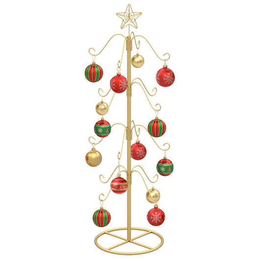 Livsk costway kerstsokhouder displayboom met 16 haken en sterpunt ornamentophangrek metalen standaard voor kerstversiering kerststandaard sokhouder
